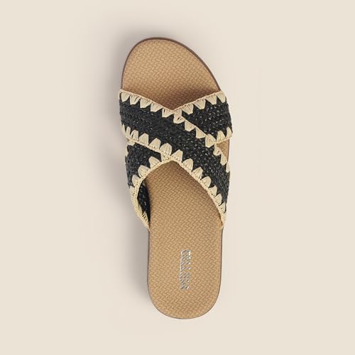 Image of Metro Women's Stylish Cross Strap Slides