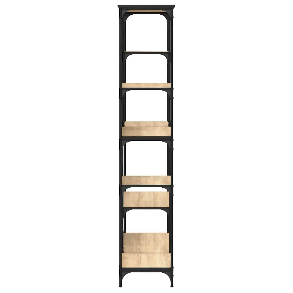 Generisch Bücherregal Sonoma-Eiche 99x35,5x176 cm Holzwerkstoff und Stahl,Möbel,Regalsysteme,Bücherregale Bücherschränke-835410