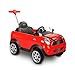 ROLLPLAY Voiture à Pousser Évolutive avec Repose-Pieds Réglables, À partir de 1 An, Jusqu'à 20 kg, MINI Cooper, Rouge