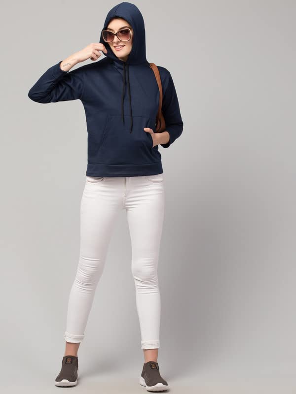 Image of Women's Fleece Plain Hoodie