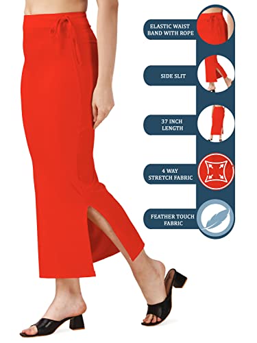 Image of Mehrang Microfiber Saree Shapewear Petticoat for Women, Cotton Blended Shape Wear Dress for Saree