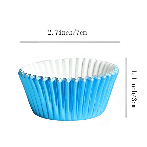 Blue-Foil Cupcake-Liners Paper-Baking-Cupcake,For Different Parties, Weddings,Standard Sized(Pack Of 100） … #TOP1