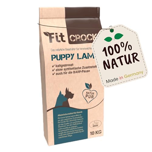cdVet Fit-Crock Hundefutter trocken Puppy Lamm 10 kg, getreidefrei