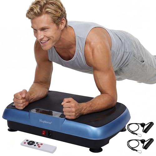 Image of Vibration Plate Exercise Machine, Vibrating Plate for Lymphatic Drainage Weight Loss, Full Body Shake Plate with Resistance Bands, Bluetooth, Vibration Board for Wellness Home Gyms Workout Gifts
