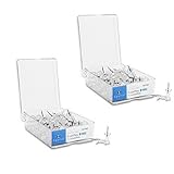 Push Pins, 3/8-Inch Point, 1/2-Inch Heads, 100 Per Box, Clear SPR81002 200 Count