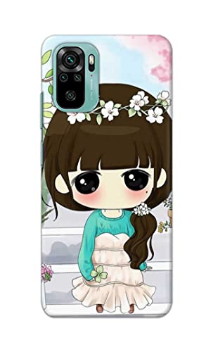 Image of PRINTFIDAA Cartoon Girl Printed Designer Hard Back Case Cover for Xiaomi Redmi Note 10, Redmi Note 10S -(VD) MVN1009