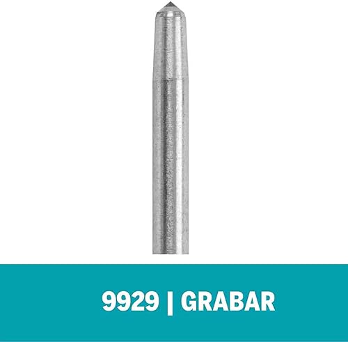 Miniatura 2 de Dremel 9929 - Broca de grabador de herramientas rotativas con punta de diamante perfecta para grabar metal vidrio y madera gris gris