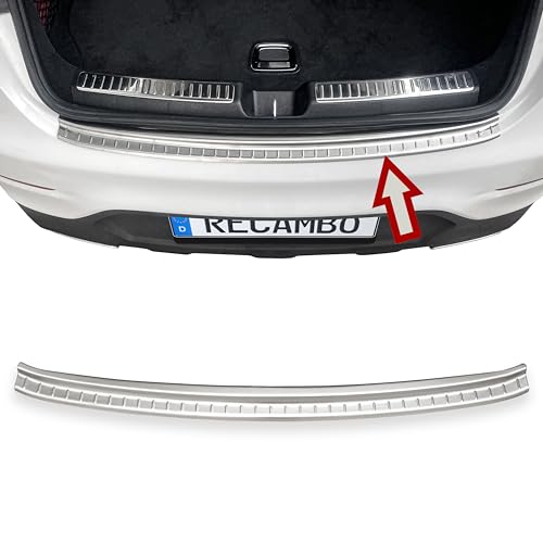 RECAMBO Bumperbescherming roestvrij staal mat geborsteld met textuur - compatibel met Mercedes GLC Coupe C253 - BJ vanaf 2016 - styling en bescherming voor de bumper