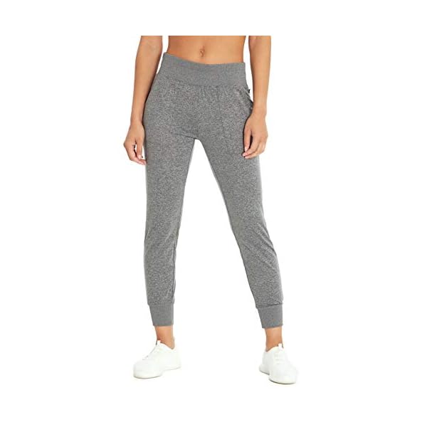 Jessica Simpson Sportswear Women's Jodie Jogger Sweatpant, Heather Charcoal, Large