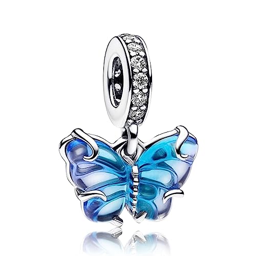 Image of S925 Sterling Silver Rose Gold Romantic Charm Pendant, Gifts for Family Friends Girlfriend, Valentine's Day Birthday Christmas Anniversary, Bracelet Necklace Bead Dangle Charm for Women Jewelry