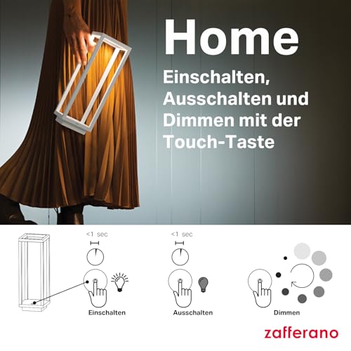 Zafferano Home Tischlampe und Bodenlampe für Innen- und Außenbereich IP54, somit Schmutz- und Regenfest (Corten / Rust), LD0258R3