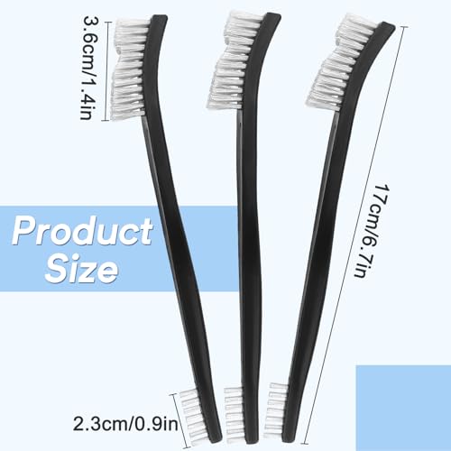 Image of Nylon Brush Set, 10 Pack Nylon Brushes for Cleaning Gun Parts | 7-Inch Double-Ended Gun Cleaning Brushes with Nylon Bristles for Tools, Metal Surfaces and Tight Spaces