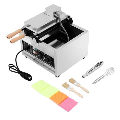 Honeycomb Waffle Pop Maker, 1500W Electric Waffle Maker, 110V Nonstick Stainless Steel Belgian Waffle Iron with Temp and Time Control Commercial Rectangle Baker Machine for Bakeries Snack