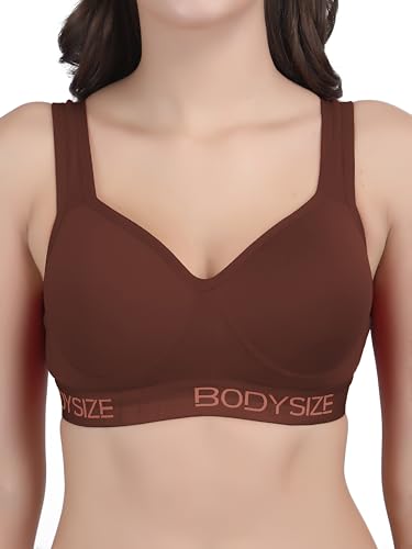 Image of BODYSIZE Women's Everyday Wear Wire Free Padded Sports Bra SF-28 (Heavily Padded, Gym, Yoga Bra) | Everyday Wear, Sweat Absorbent, Soft Cotton Fabric for Ultimate Comfort (B Cup)