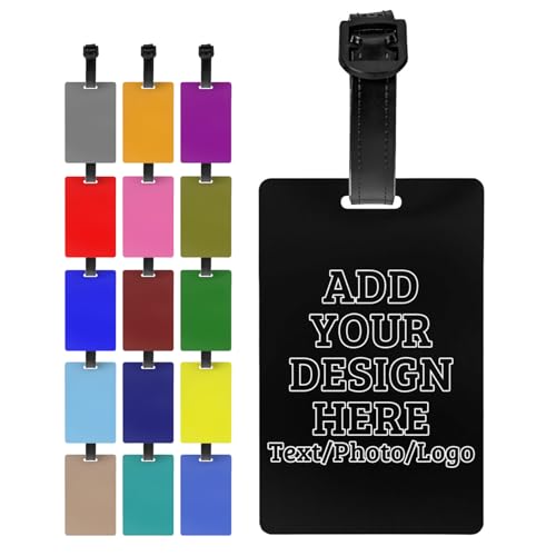 Bulk Custom Luggage Tag with Image Name Text Design Your Personalized Luggage Tags Customized Travel Labels Gift for Suitcases Business Trip