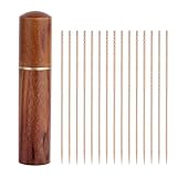 15pcs Aiguilles de Réparation d'Accrocs, 6cm Outils de Réparation Tricot avec Canon en Boi...
