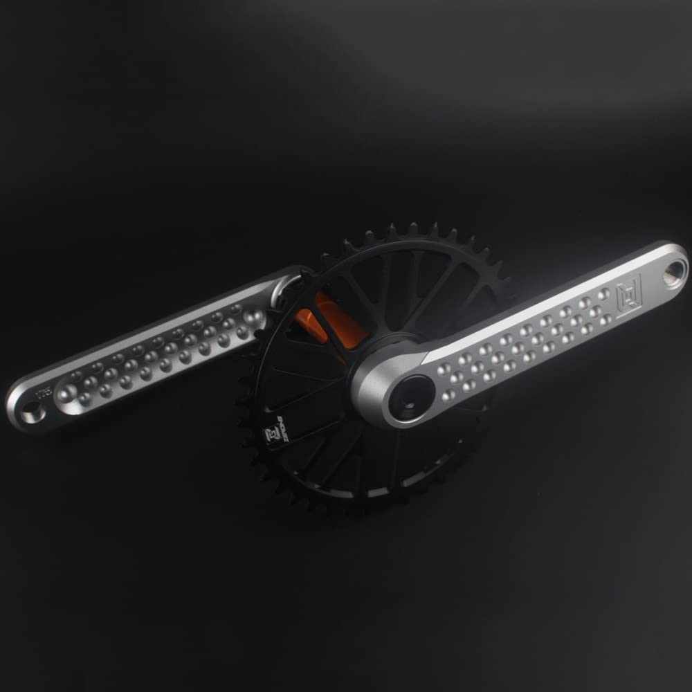 Zestaw korby rowerowej, zestaw korbowy do roweru wyścigowego, 40/42/44/46/48T, stop aluminium, okrągła pojedyncza tarcza łańcuchowa, zestaw korbowy, 175 mm, GXP, wydrążony, zintegrowany zestaw korbowy