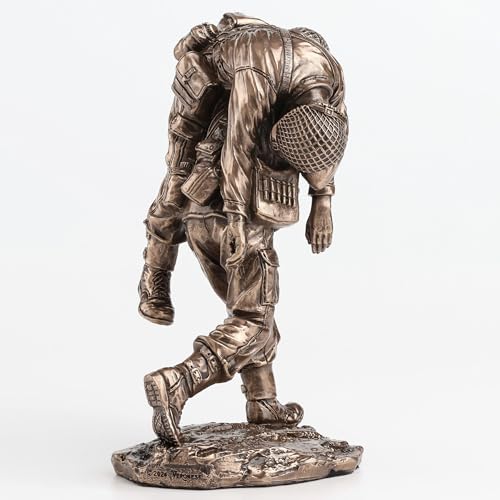 Estatua Militar Decorativa Resina y Bronce No Soldier Left Behind 13 cm miniatura 5