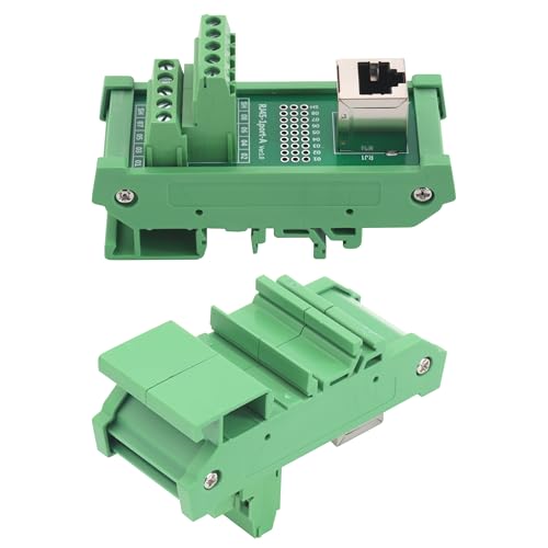 Conector vertical RJ45 para solucionar fallos de conexión y ordenar cables en riel DIN 3