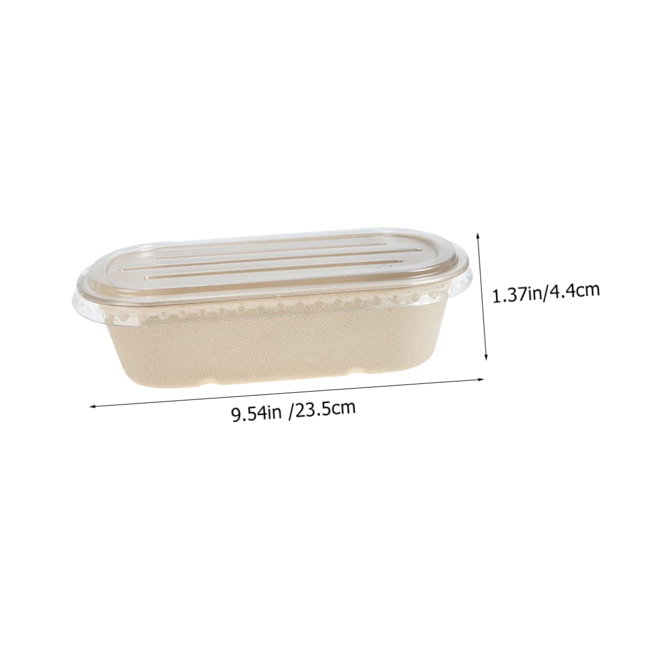 SOLUSTRE Set of 10 Disposable Lunch Box Microwave Safe Waterproof Meal Boxes Paper Food