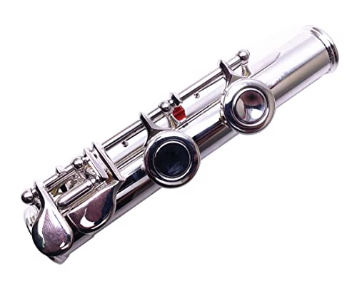 Jiayouy Cupronickel C Flute Feet Joint 16 Hole Flute Replacement Parts Silver Plated