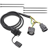 CARROFIX Plug-in Simple Jeep Wiring Harness with 4 Way Pin Flat Trailer Connector Fits for 2007-2018