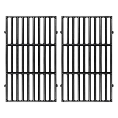 FlameDuty 7637 Cast Iron Cooking Grid Grate for Weber 46010074 Spirit 200 E210 S210 Series Gas Grills, 17.5 x 10.2 Inch Grill Grates for Weber 7637 Gas Grills with Front-Mounted Control Panels, 2-Pack