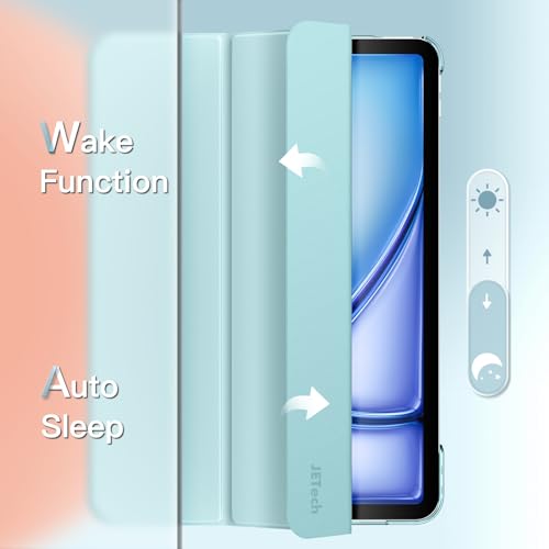 Image of JETech Cover Case for iPad Air 13-Inch M4 /M3 /M2 (2026 /2025 /2024), Slim Stand Hard Back Shell Smart Cover with Auto Wake /Sleep (Blue)