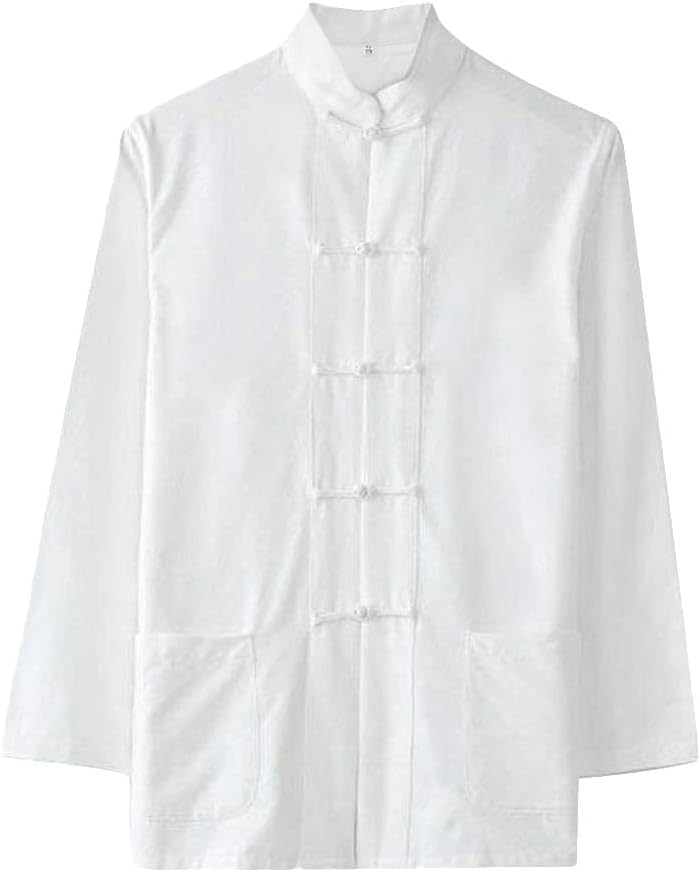 Traditional Long Sleeve Tang Kung Fu Uniform Men's Shirt