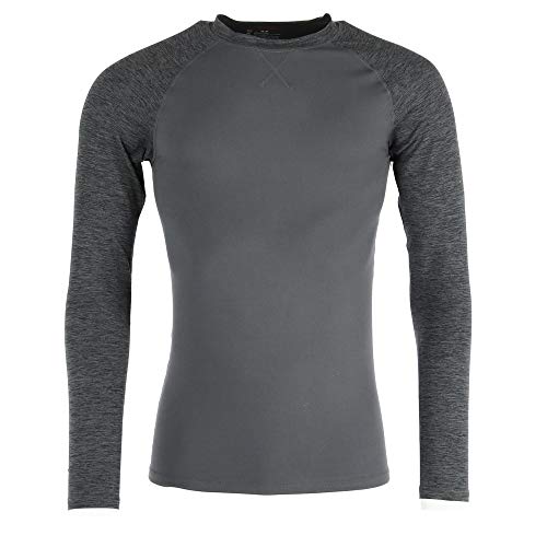 Hanes Men's 4-Way Stretch Crew Neck Long Sleeve T-Shirt with X-Temp & FreshIQ
