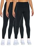 Bally Total Fitness Women's Standard 3 Pack High Rise Legging, Black