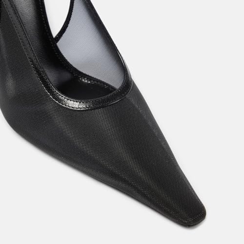 Women's Slingback Sandals Ankle Strap Mesh Pumps Lace Up High Heels Sexy Pointy Closed Toe Stilettos for Party Prom Dress Shoes2