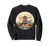 Coole buddhistische Gebetsstätte für japanische Gottesdienstliebhaber Sweatshirt