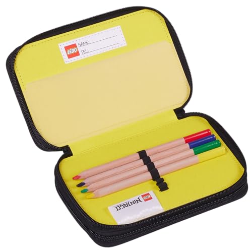 SKANDO BAGS Lego® NINJAGO® Family Federmäppchen - Stilvolle Organisation für Schreibutensilien mit DREI geräumigen Fächern, sicheren Reißverschlüssen und einzigartigen 1x1 Lego-Details,