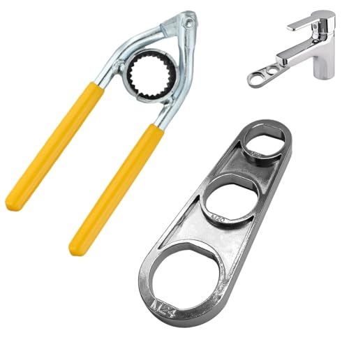MIHURO Wasserhahn Schlüssel Perlator Schlüssel Tragbar Rutschfest Entferner Werkzeug Wasserauslass Entkalker Aufsatz für M16/M18/M20/M22/M24/M28