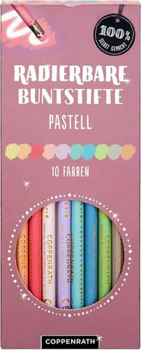 Radierbare Buntstifte Pastell: 10 Farben: 10 Buntstifte in Pastellfarben, wunderschöner Ausmal-Effekt (100% selbst gemacht)