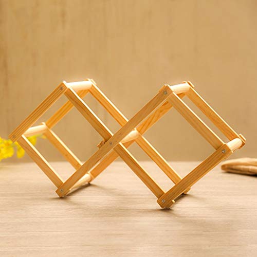 Soporte de vino plegable de madera para 7 botellas miniatura 4