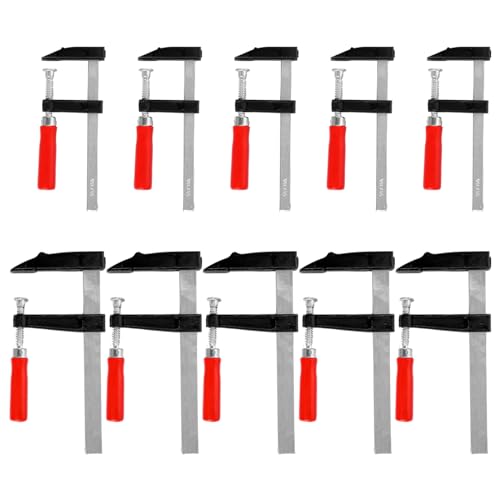 YAYODS 10 Stück Schraubzwingen Set - Schraubzwinge Spannweite 150mm/200mm - Zwingen Maultiefe 50mm/80mm - Schraubzwingen Klein für Holz, Führungsschienen, Präzises Fixieren