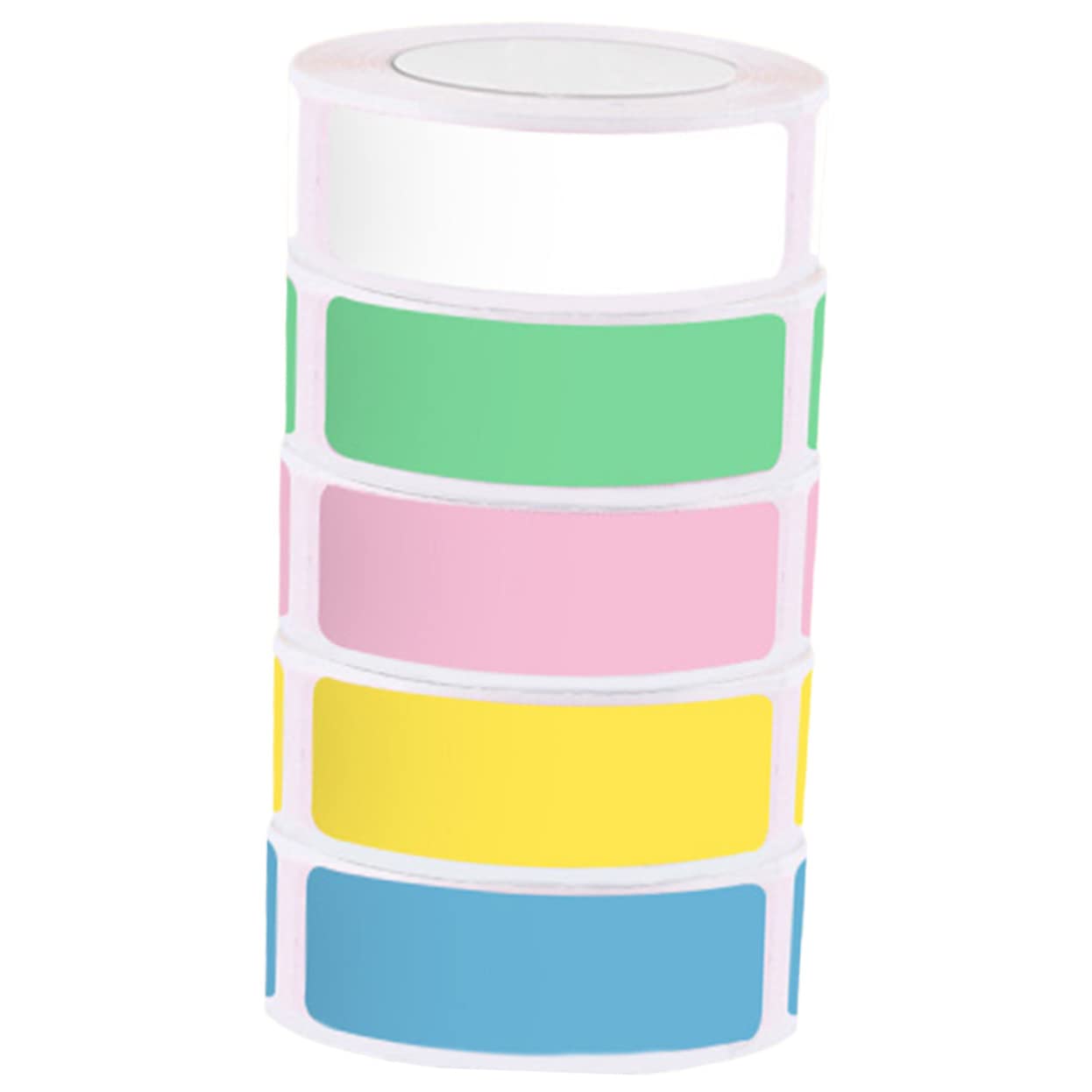 Tofficu Thermal Printer Adhesive Labels 5 Rolls Self-Adhesive Thermal Sticker Labels for Printer for Business Home