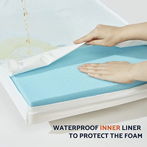 Puppy Paw Orthopedic Dog Bed For Small & Medium Dogs - Memory Foam Dog Bed With Waterproof Inner Liner, Removable Washable Cover - Plush Top Pet Bed Mat #TOP3