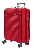 SISET Air Nova Maleta de Cabina Expandible (55x40x23/26cm) Fabricada en Polipropileno, 4 Ruedas Dobles Silenciosas, Cerradura con Combinación TSA, (Pequeña), (52L), (2.7kg), (Roja).