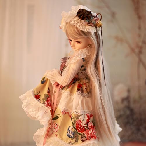 Muñeca BJD 1/4 45cm Vestido Princesa Vintage Gris miniatura 6