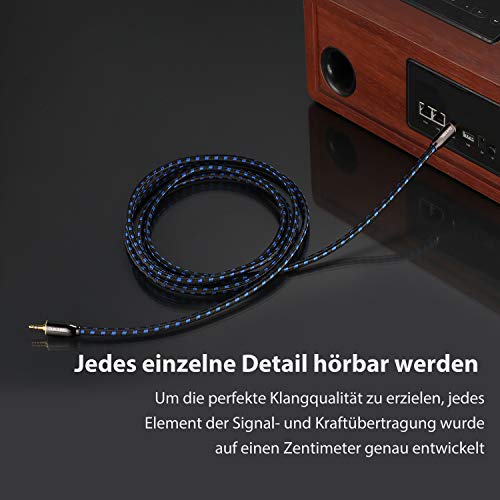 Dukabel 3.5Mm Audiophile Cable, Male To Male Aux Cables With Occ 6N Copper, Hifi Audio Cord For Speaker, Home Theater, Car, Subwoofers Etc.[1.2M/4 Feet] #TOP2