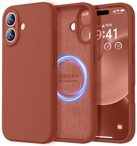 Image of LOVE 3000 Designed for iPhone 17 Case, Premium Silicone [Compatible with Magsafe][Soft Anti-Scratch Microfiber Lining] Shockproof Protective Phone Case for Men Women 6.3 inch, Caramel