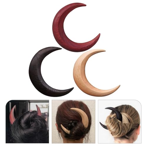 Fourches à cheveux lune lot de 3 épingles chignon pour femme