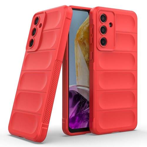 Image of amazon basics Back Case Cover for Samsung Galaxy F55 5G | Compatible for Samsung Galaxy F55 5G Back Cover | Liquid Silicon Magic Case with Camera Protection | Red