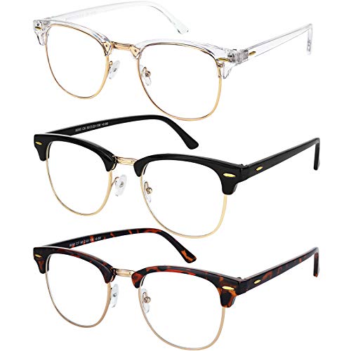 Image of Yogo Vision Blue Light Glasses for Men and Women Semi Rimless Half Rim Computer Eyeglasses