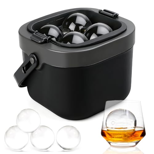 Molde para bolas de hielo transparente de 2.5 pulgadas miniatura 1