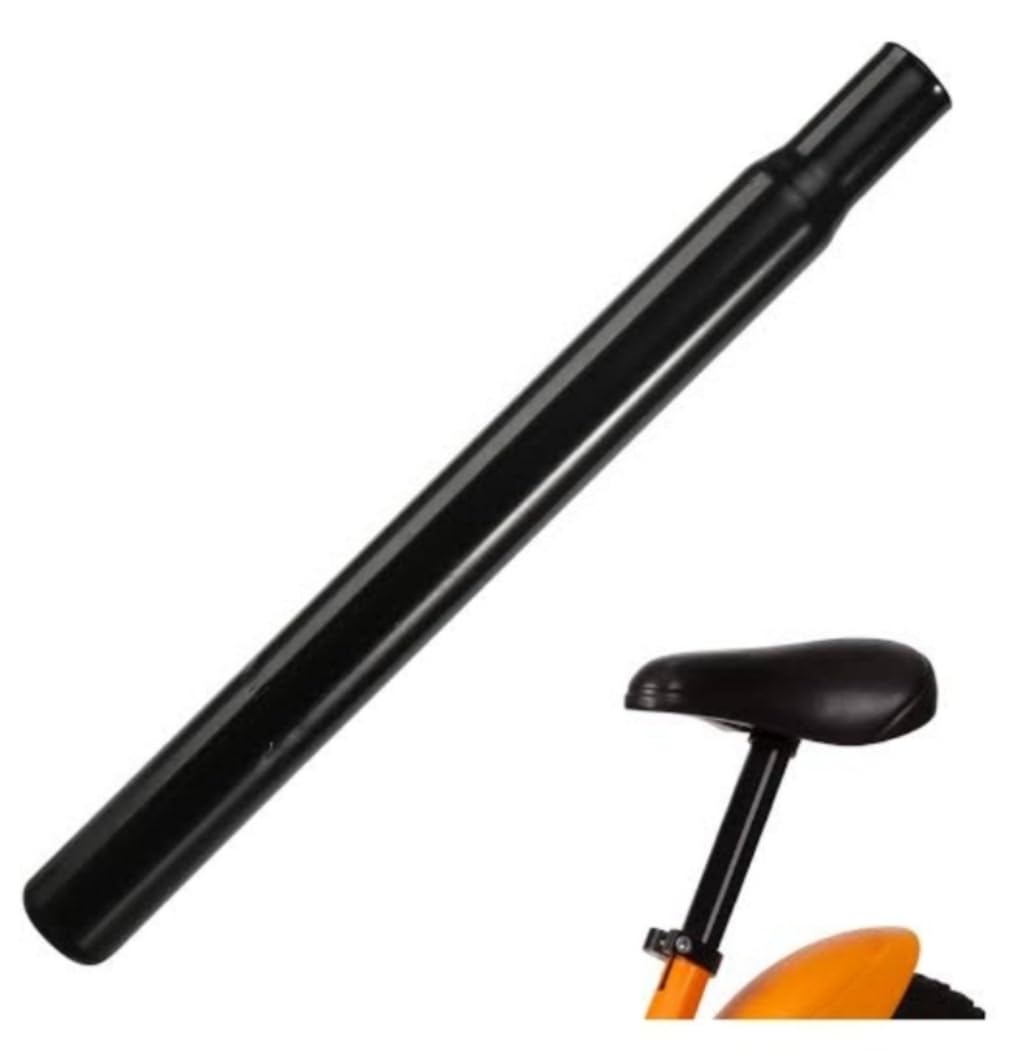 super bicycle seat post adjustable pipe, 15 inch, black | steel construction, seat height adjustment, universal fit, durable finish, cycling accessory