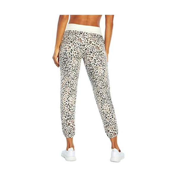 Jessica-Simpson-Sportswear-Womens-Felicity-Jogger-Sweatpant Jessica Simpson Sportswear Women's Felicity Jogger Sweatpant, White Animal Texture, Large